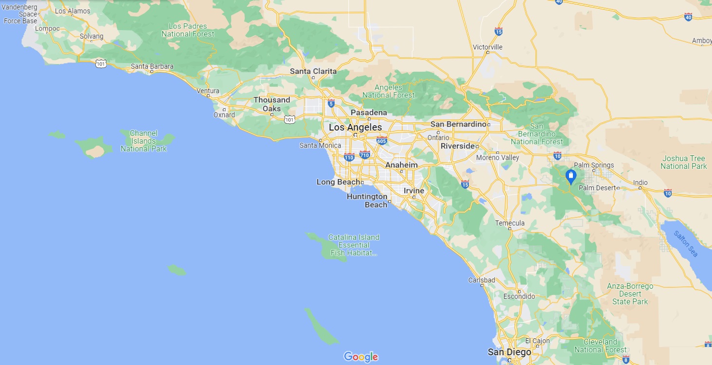 American Digitals Installation Service Area Map Showing all Southern CA cities -